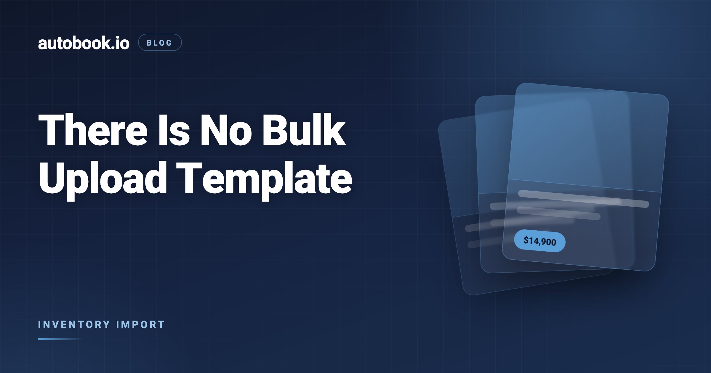 No Facebook Marketplace Bulk Upload Template for Cars