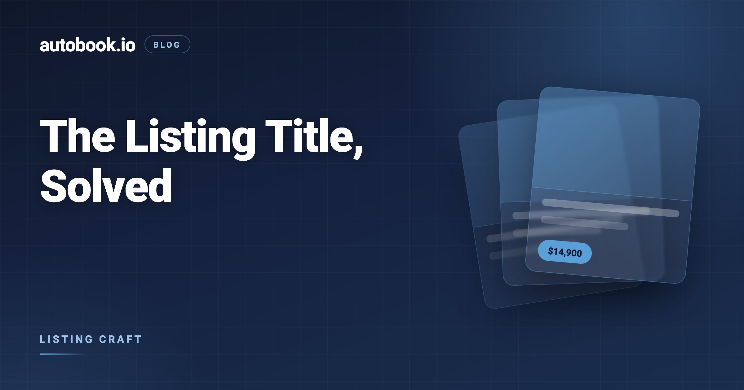 The Marketplace Car Listing Title, Solved