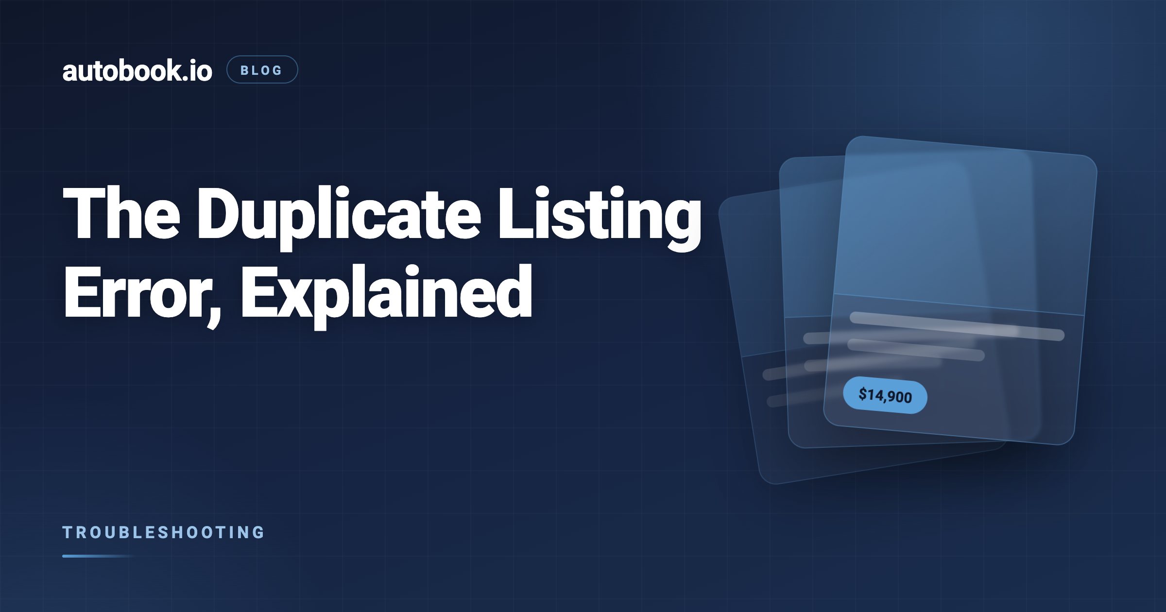 "It Looks Like You Created a Duplicate Listing" — Why Marketplace Blocks Your Car Posts