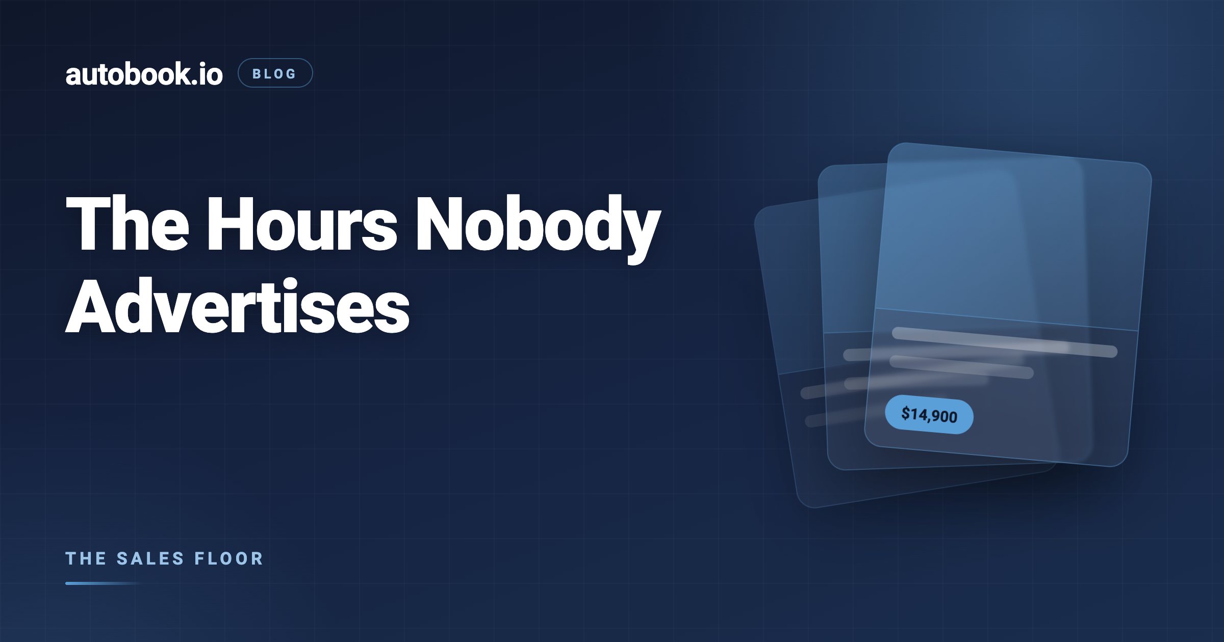 How Many Hours Do Car Salesmen Work a Week?