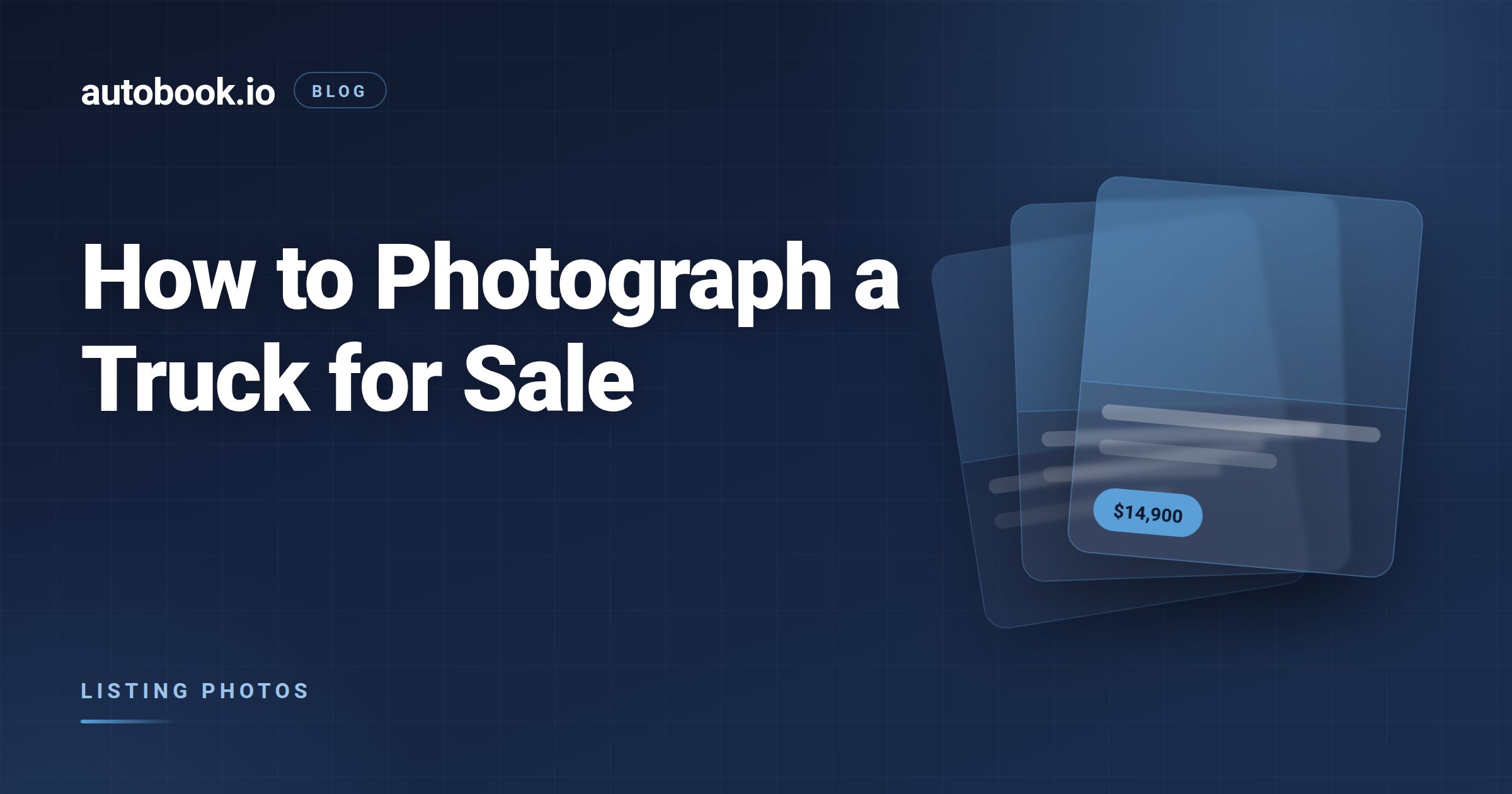 How to Photograph a Truck for Sale: The Pickup Shot List