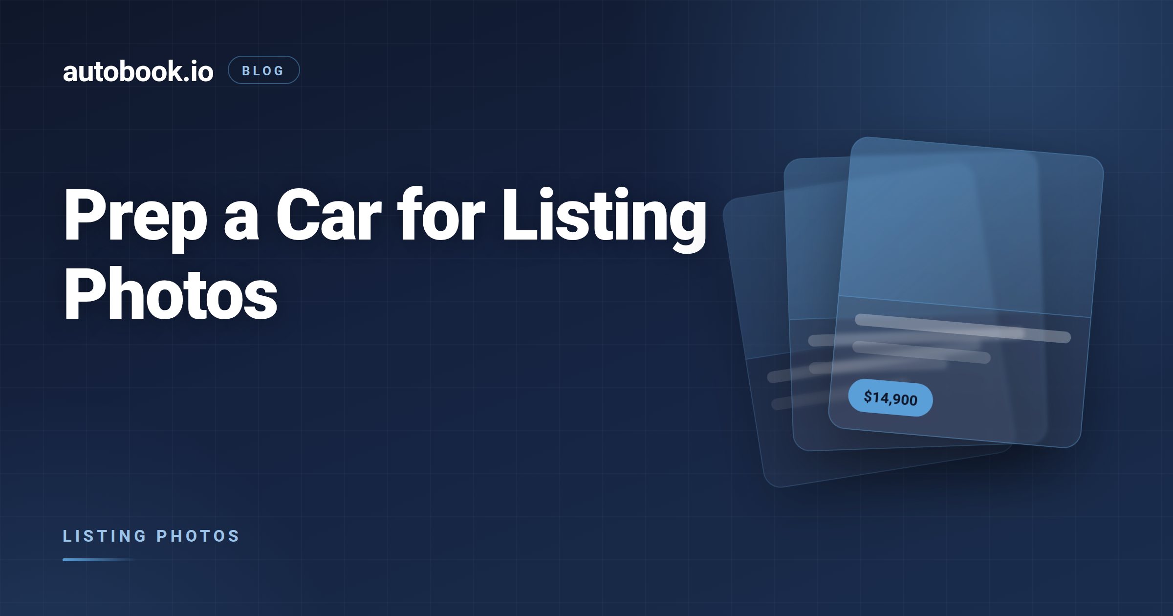 How to Prep a Car for Listing Photos in Ten Minutes
