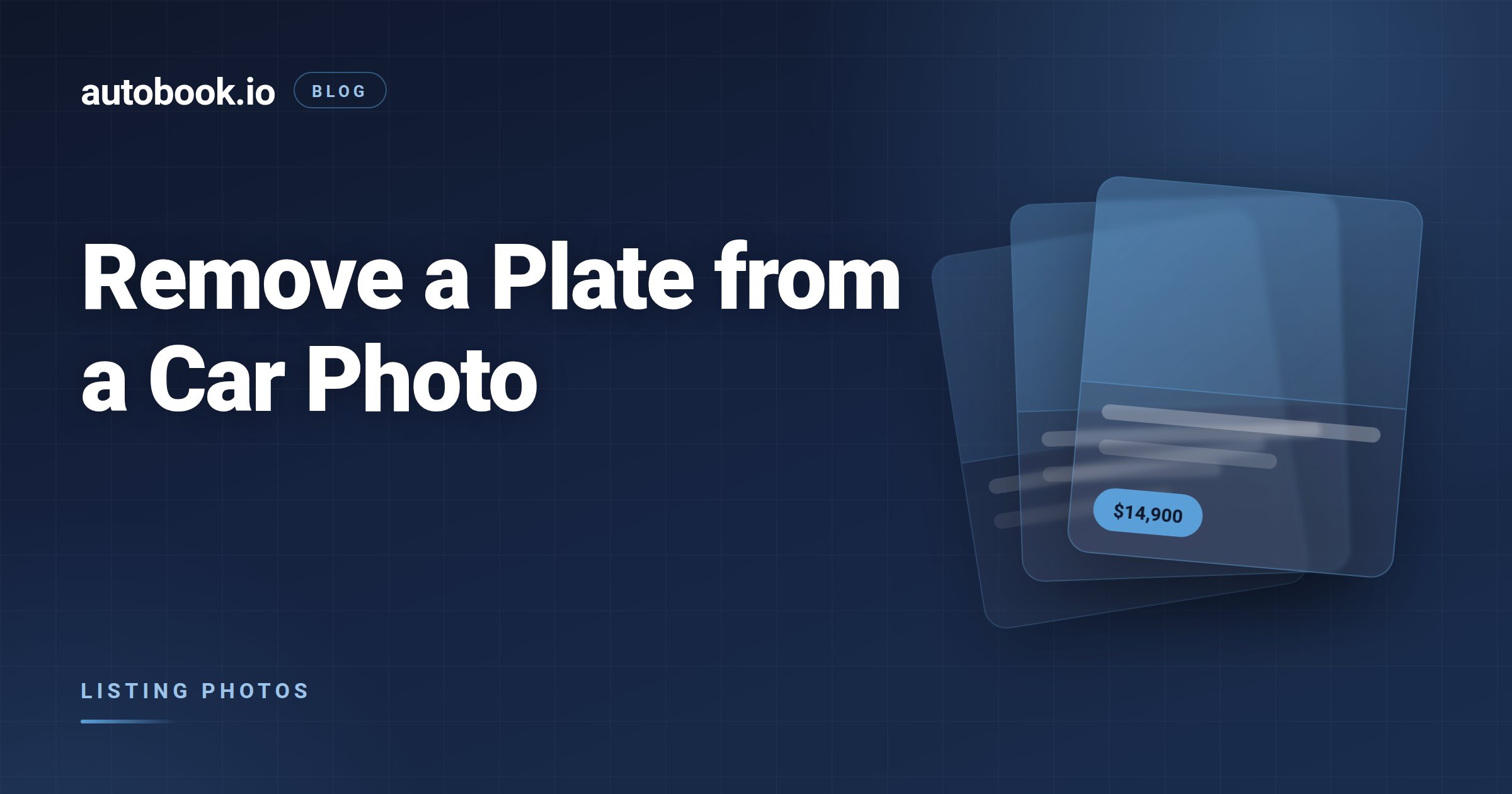 How to Remove a License Plate From a Car Photo