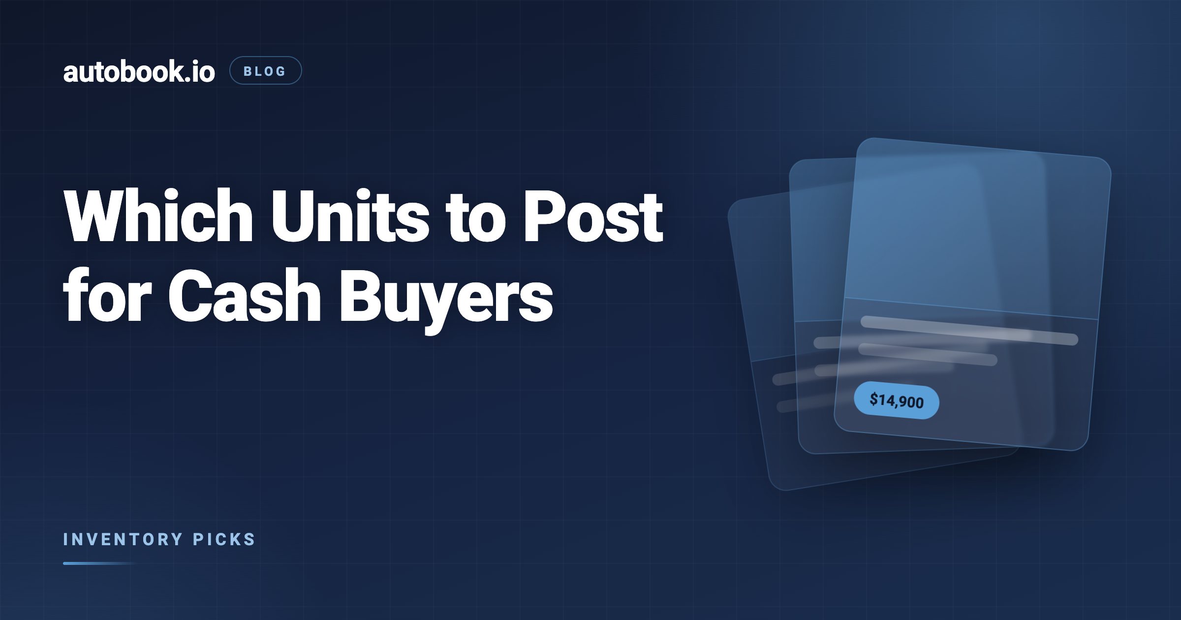 Which Units to Post for Cash-Down and Refund Buyers
